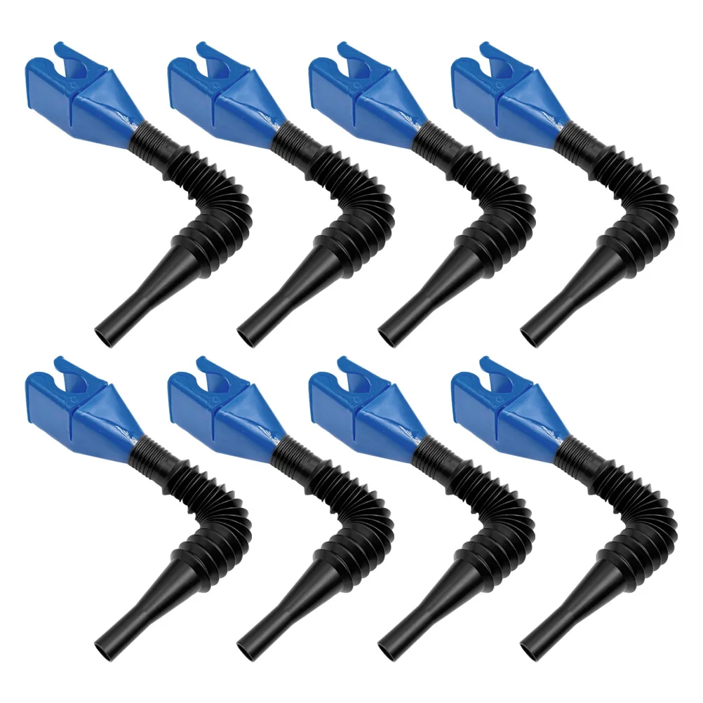 8 Pcs Filler Funnel Flexible Draining Tool Snap Hose Funnels for Filling Bottles Oil Plastic Automotive