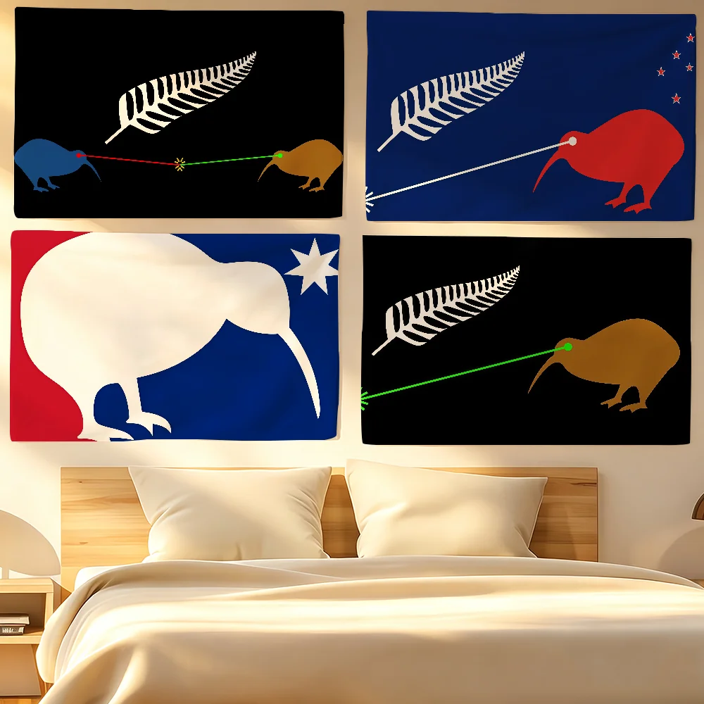 Funny L-Laser K-Kiwi flag For Living Room Home Dorm Decor Wall Outdoor Camping Party Banner Gifts