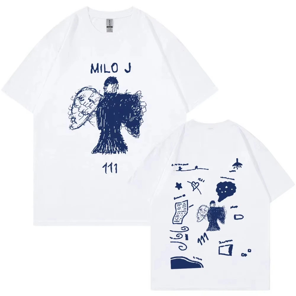 Rapper Milo J 111 Album Merch T Shirt Men Women Clothes Harajuku Hip Hop T-shirts Vintage Cotton Short Slevee T-shirt Streetwear