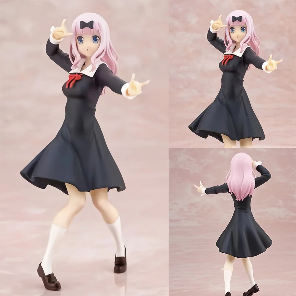 2025 Figura de Anime de 18cm Love is War Fujiwara Chika Shinomiya Kaguya Kawaii Girl figura de acción muñeca coleccionable en mi