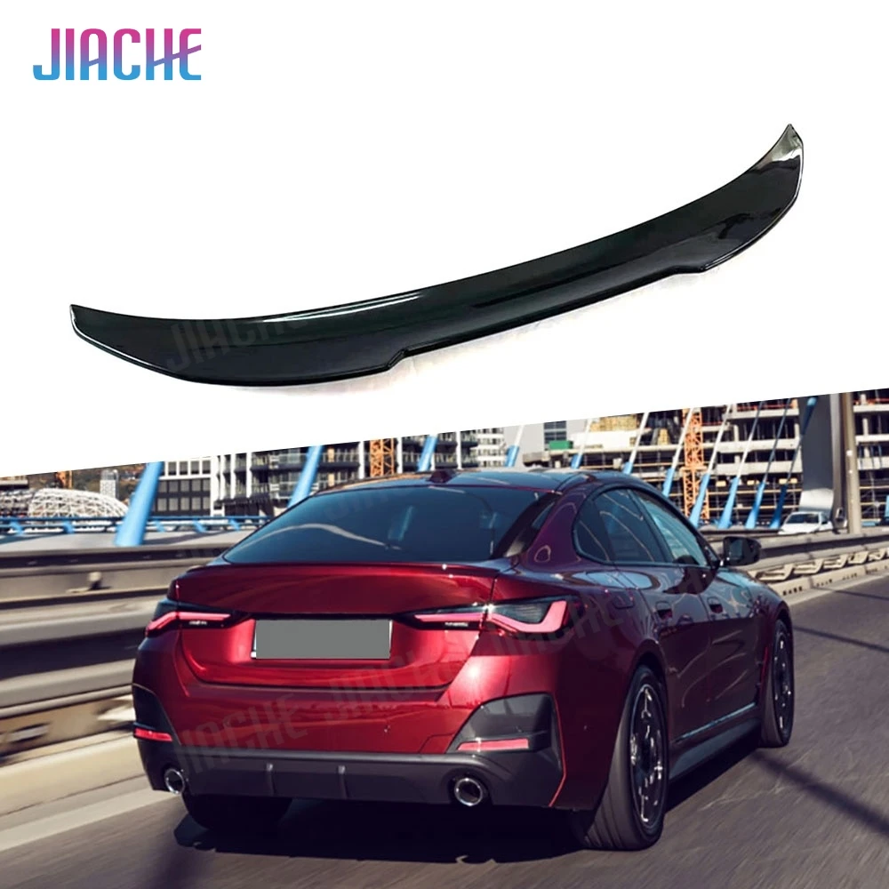 

ABS Car Boot Spoiler Rear Trunk Duck Spoiler Wing for BMW 4 Series G26 425i 430i M Sport Sedan 2021 + Carbon Look Gloss Black