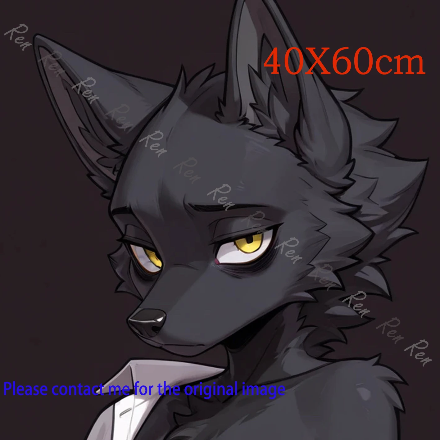 Dakimakura Anime Femboy Werewolf Pillow Cover Sofa Cushion Double-side Print Throw Pillow Case 40X60cm