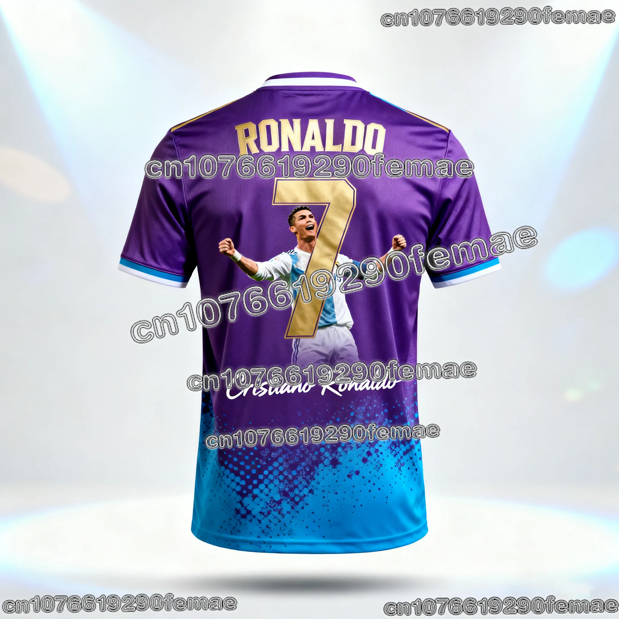 2026 ChatGPT AI رونالدو # 7 تي شيرت جيرسي لكرة القدم للبالغين والأطفال، تي شيرت صيفي لتدريب كرة القدم، قميص رياضي كاجوال قابل للتنفس