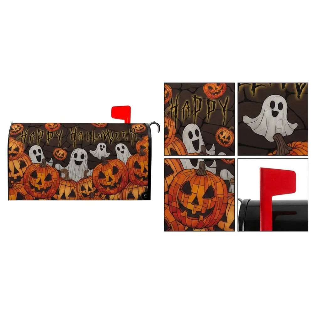 3pcs Festive Magnetic Mailbox Cover Set with Snowman Illustration Designed to Fit 18 x 21 Inch US Residential Mailbox Frame