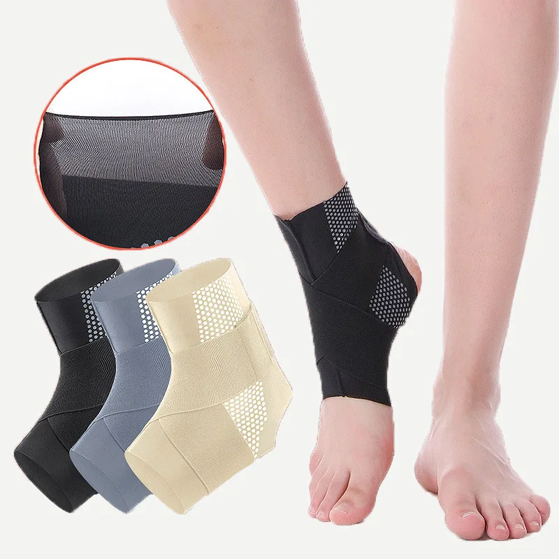 Ankle Support Adjustable Sports Anti Sprain 1Piece Ankle Protector Stabilizer Bandage Strap Fixed Basketball Running Ankle Guard