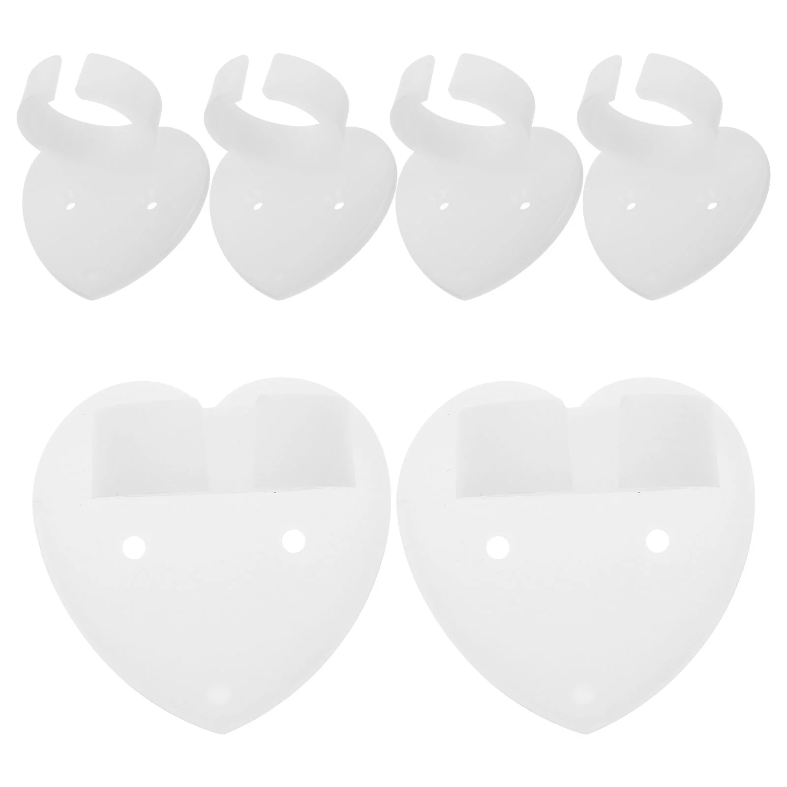 

6 Pcs Phone Mount Microphone Clip Anti Rolling Rings Ktv Supplies Hook Holder White Wall