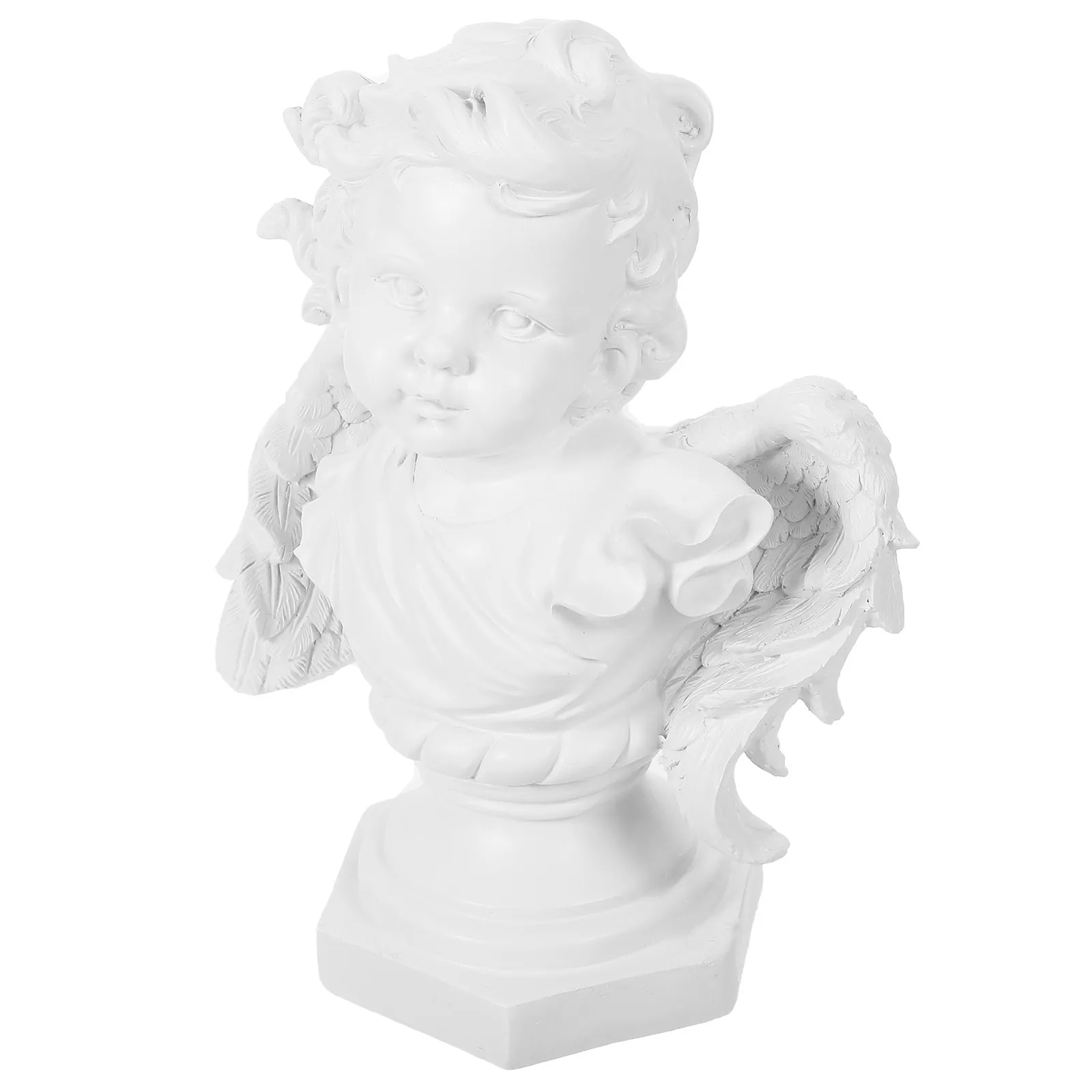 

Classic Resin Angel Statue Beautiful Delicate Angel Sculpture for Home Decor Living Room Bedroom Tabletop Shelf Garden Outdoor