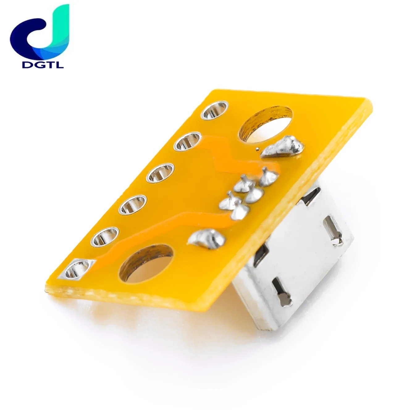 Vertical MiCroUSB female PCB welding adapter welding socket 180 ° vertical female head test universal board