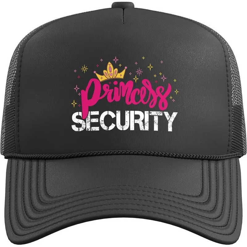 Princess Security Funny Graphic Halloween Trucker Hat with Adjustable Mesh Back