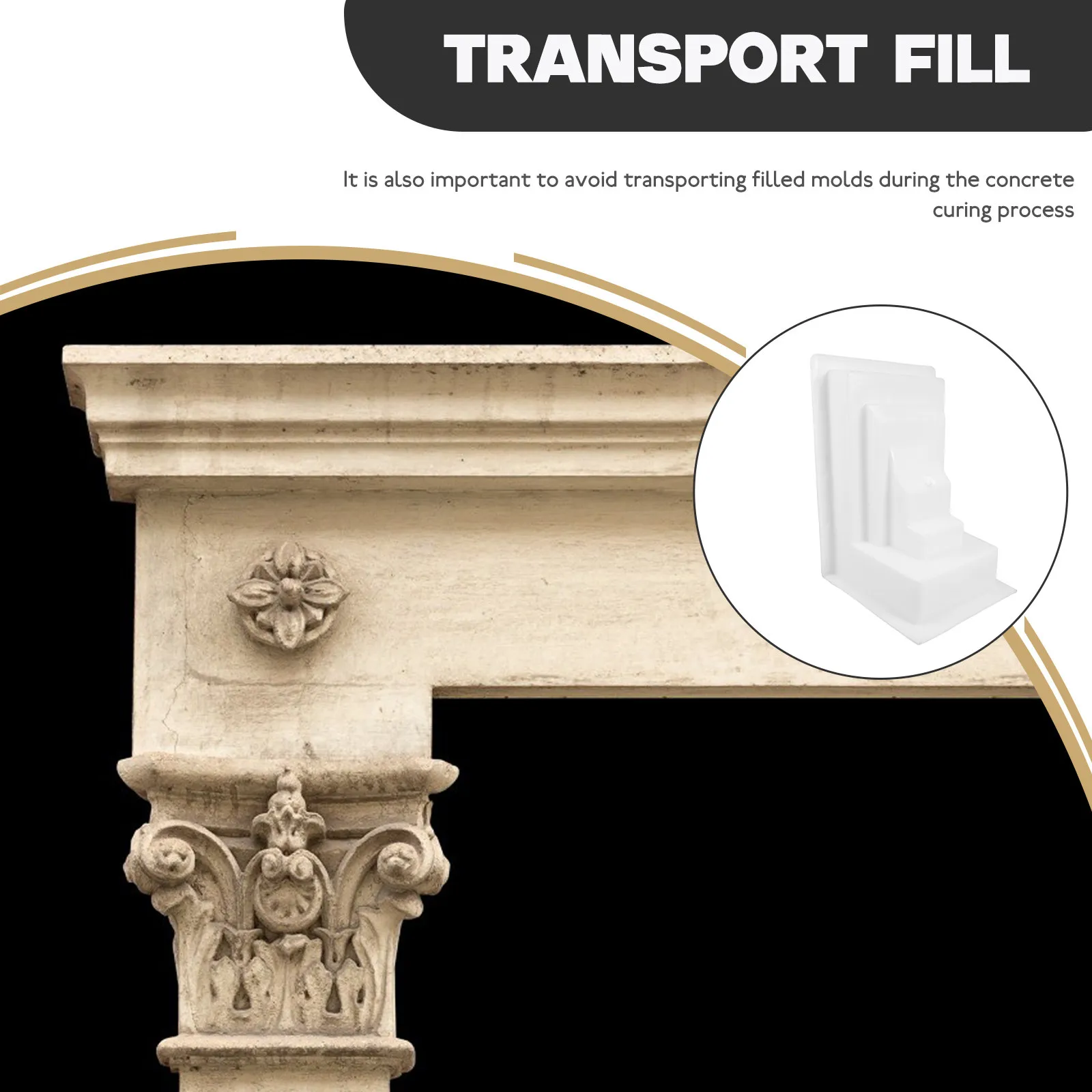 

Roman Column Corbel Concrete Mold Cement Casting Mold for European Villa DIY Projects Lightweight Portable Precise Detailing
