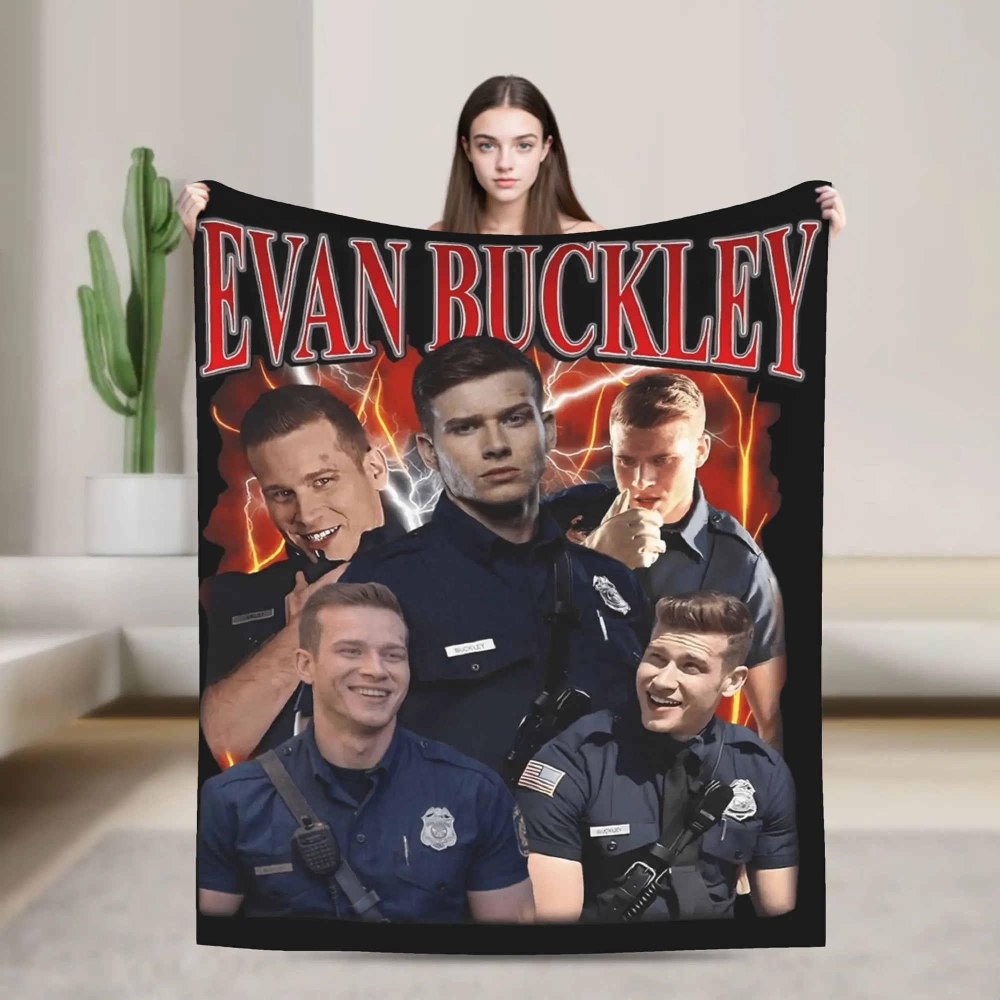 

Evan Buckley Retro 90's Blanket Flannel Summer Multi-function Super Warm Throw Blanket for Bed Bedroom Bedspread