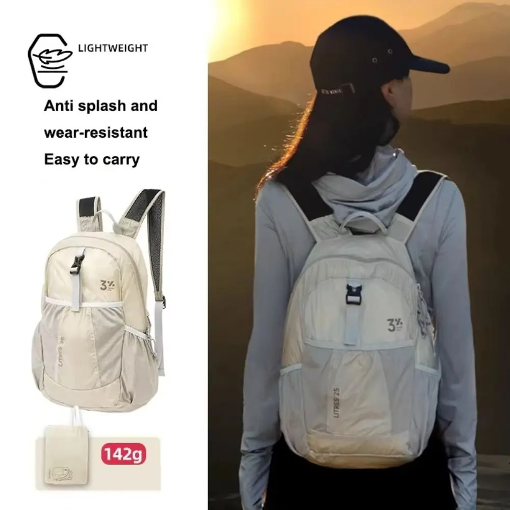 調節可能なストラップ付き折りたたみ式バックパック、大容量登山バッグ、ハイキングデイパック、防水小型バッグ、超軽量バックパック