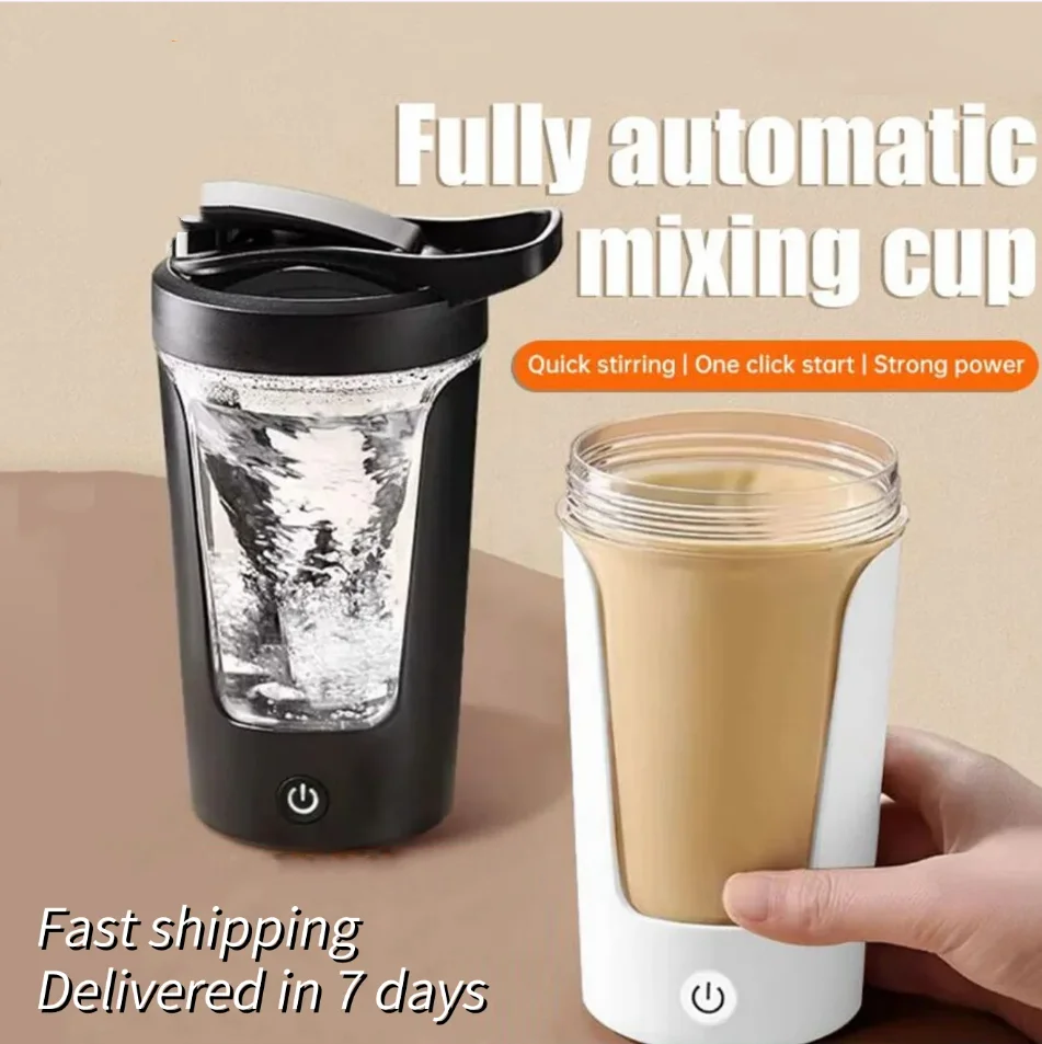 Copo misturador elétrico de 450ml com carregamento USB, portátil, para proteína, substituto de refeição, academia, esportes, garrafa de água.