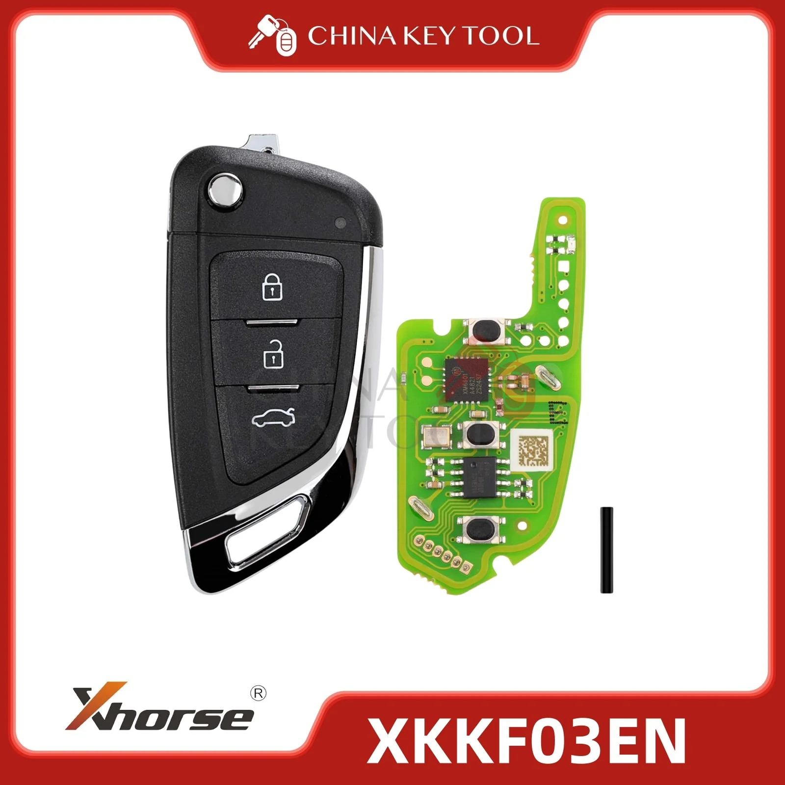 

1PCS Xhorse Universal Flip Wire Remote Key Knife Style 3 Buttons XKKF03EN