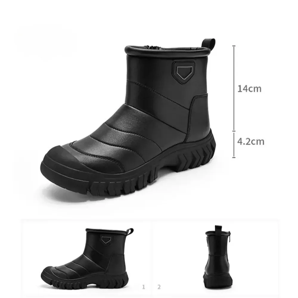 

2025 Winter shoes Men's sneakers Warm Cotton Zipper Snow Ankle Boots, Autumncasual shoes Waterproof Snow Boots free shiping shoe