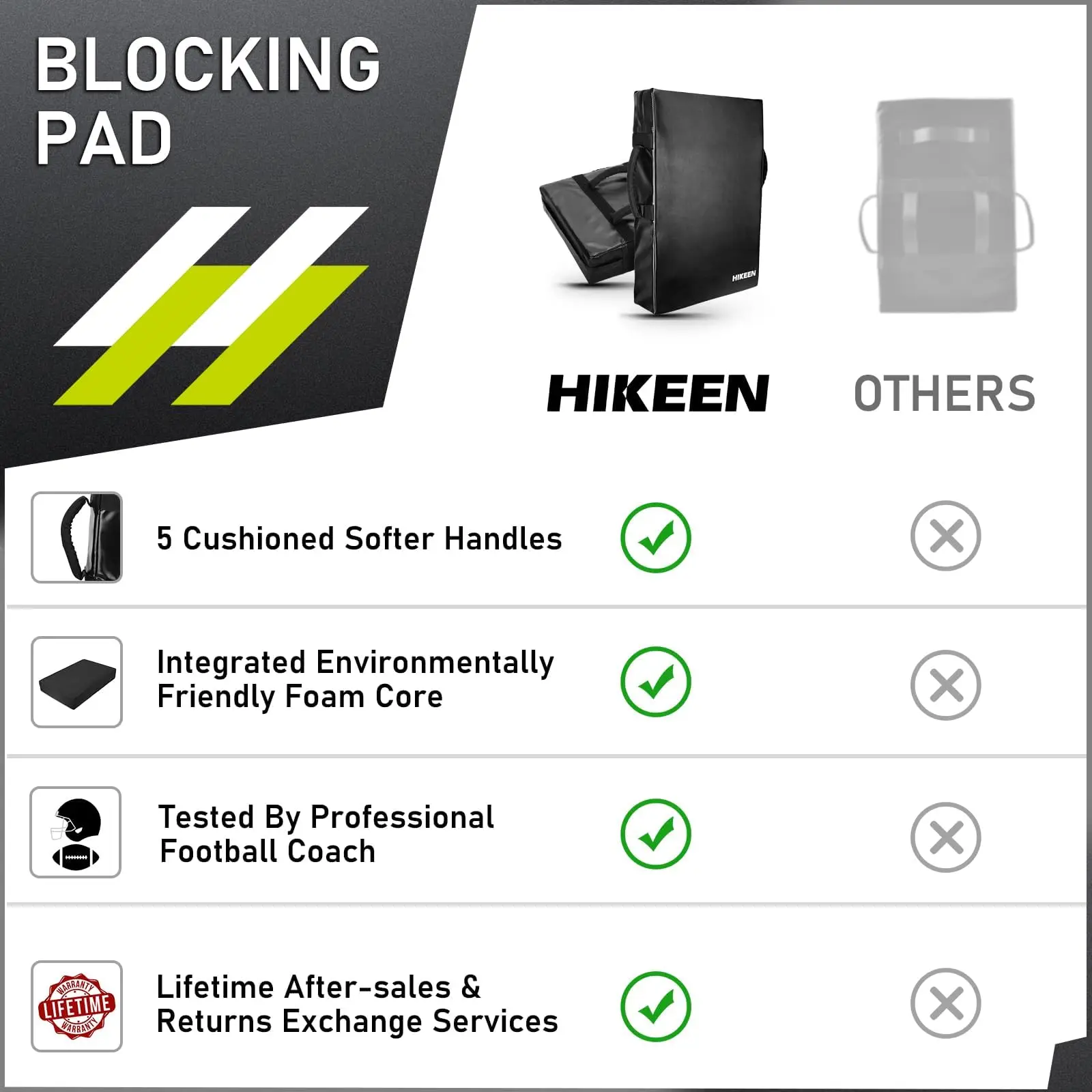 Hikeen كرة القدم حجب الوسادة معدات التدريب Denser ليونة رغوة ركلة الوسادة لكرة القدم كرة السلة الهوكي لاكروس معالجة الدمية