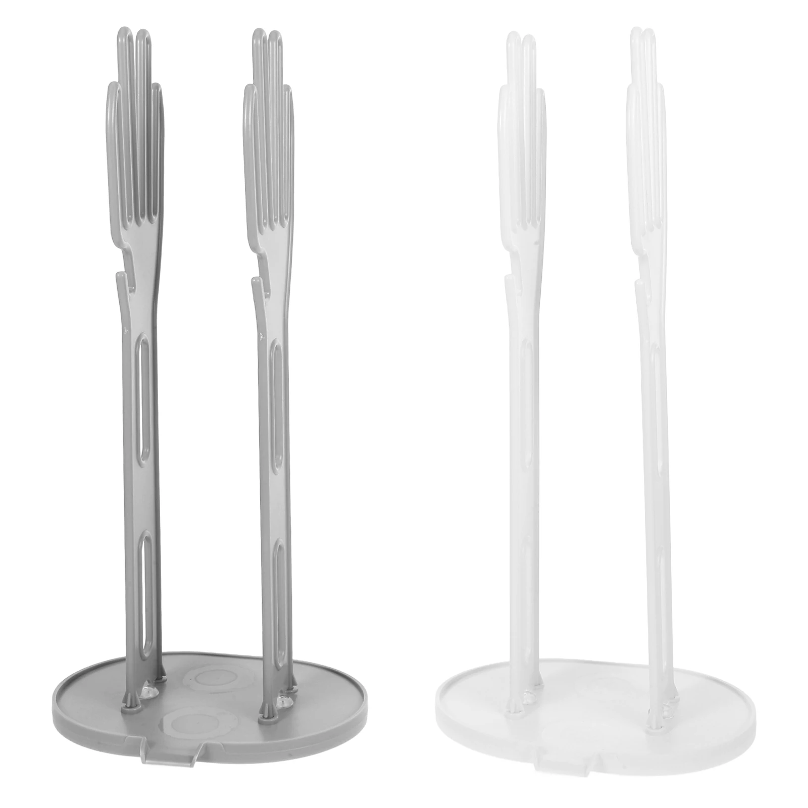 

2pcs Glove Drying Rack Sturdy Plastic Kitchen Organizer For Gloves Towels Mitten Storage Countertop Shelf With Drainage Base