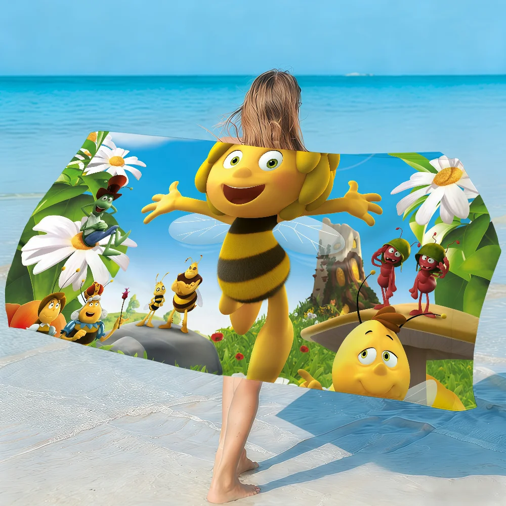 Book CartoonM- Maya-S the Bee Towel Soft Lightweight Anti-Sand Large Beach Towel Quick-Drying Bath Sports Family