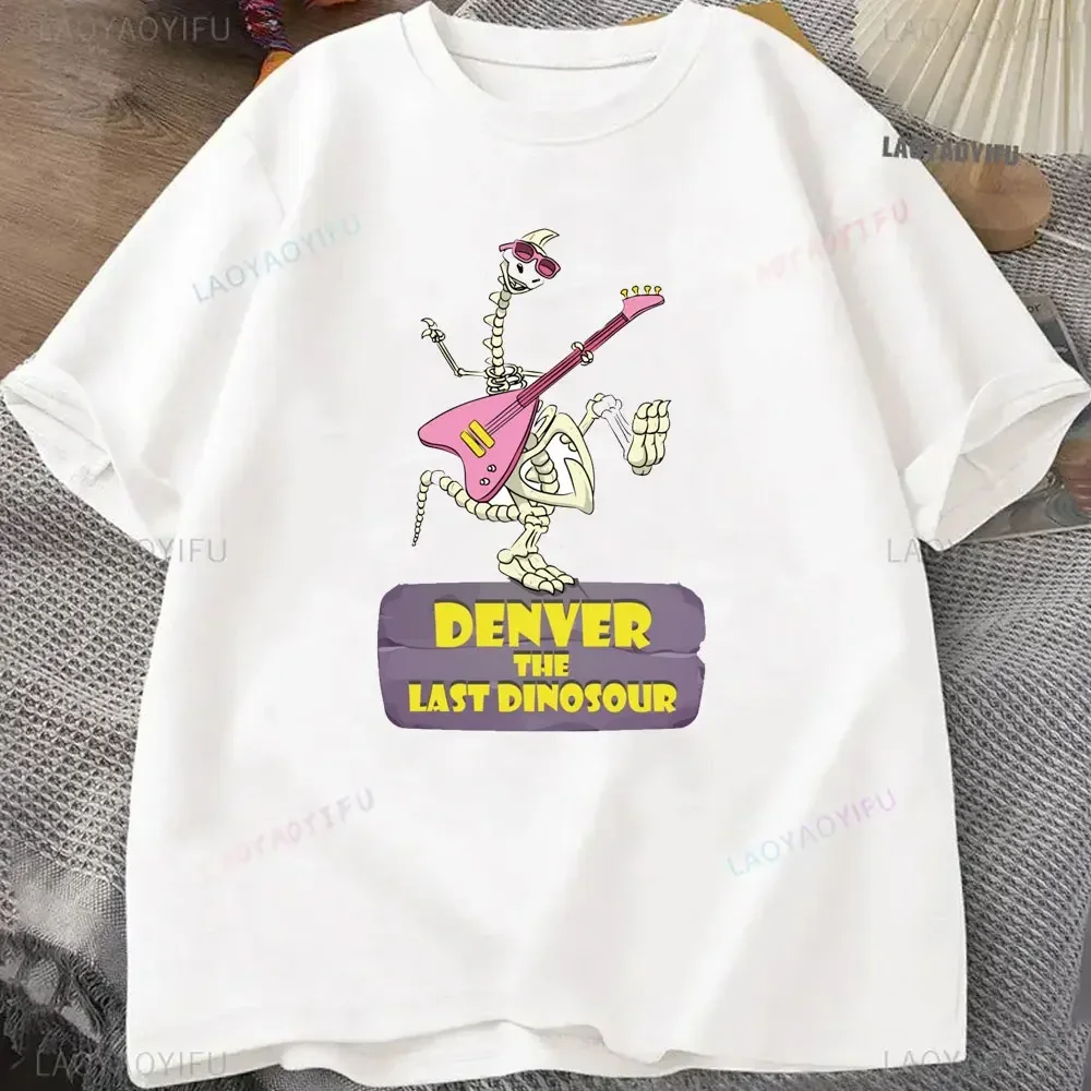Neon Round Collar TShirt Denver The Last Dinosaur Jeremy Cartoons Fabric Basic Cartoon T Shirt Girl Clothes New Design Hot Sale view 6