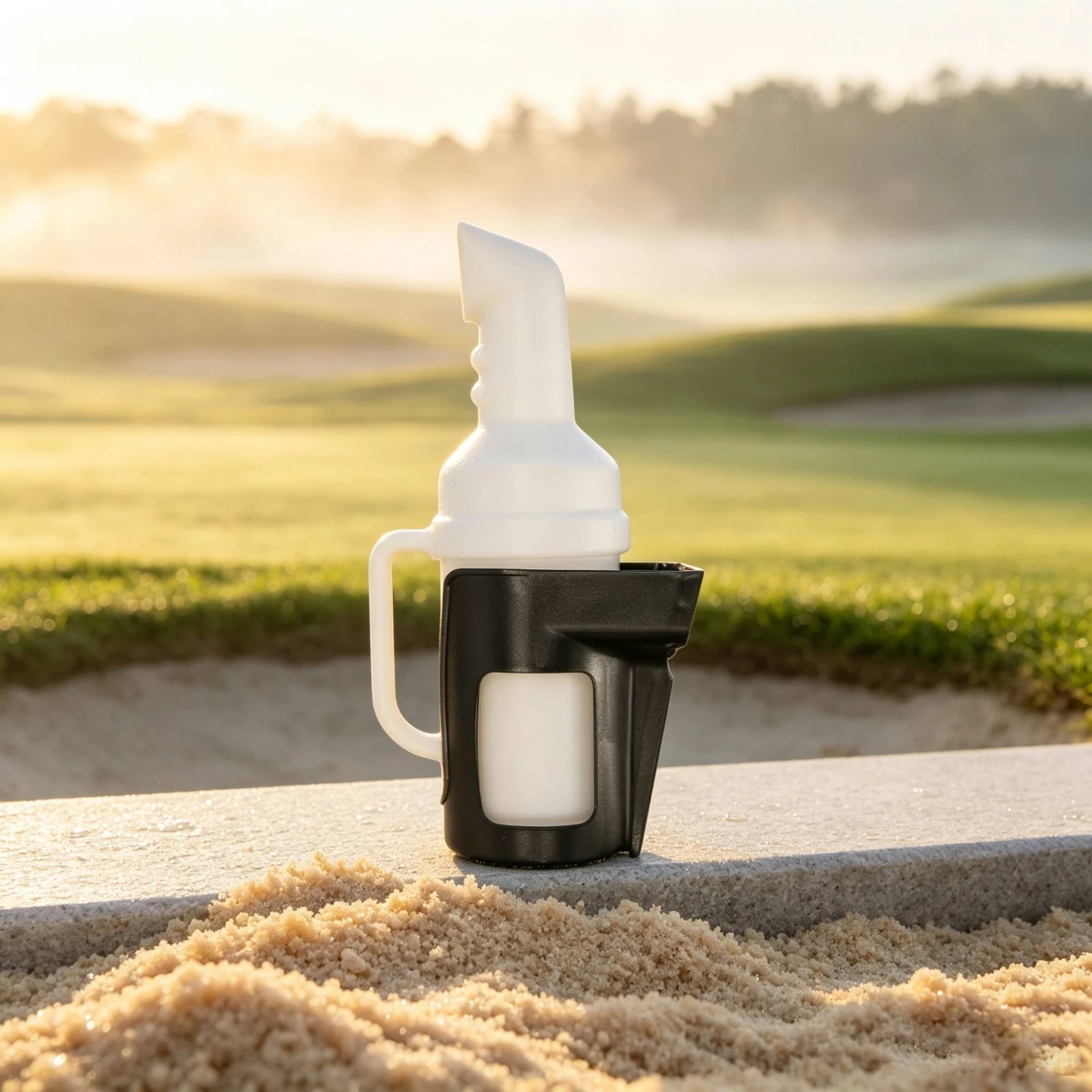 Durable Cart-mounted Sand Bottle with Bracket Golf Cart Accessory Low-profile Divot Bottle for Greens
