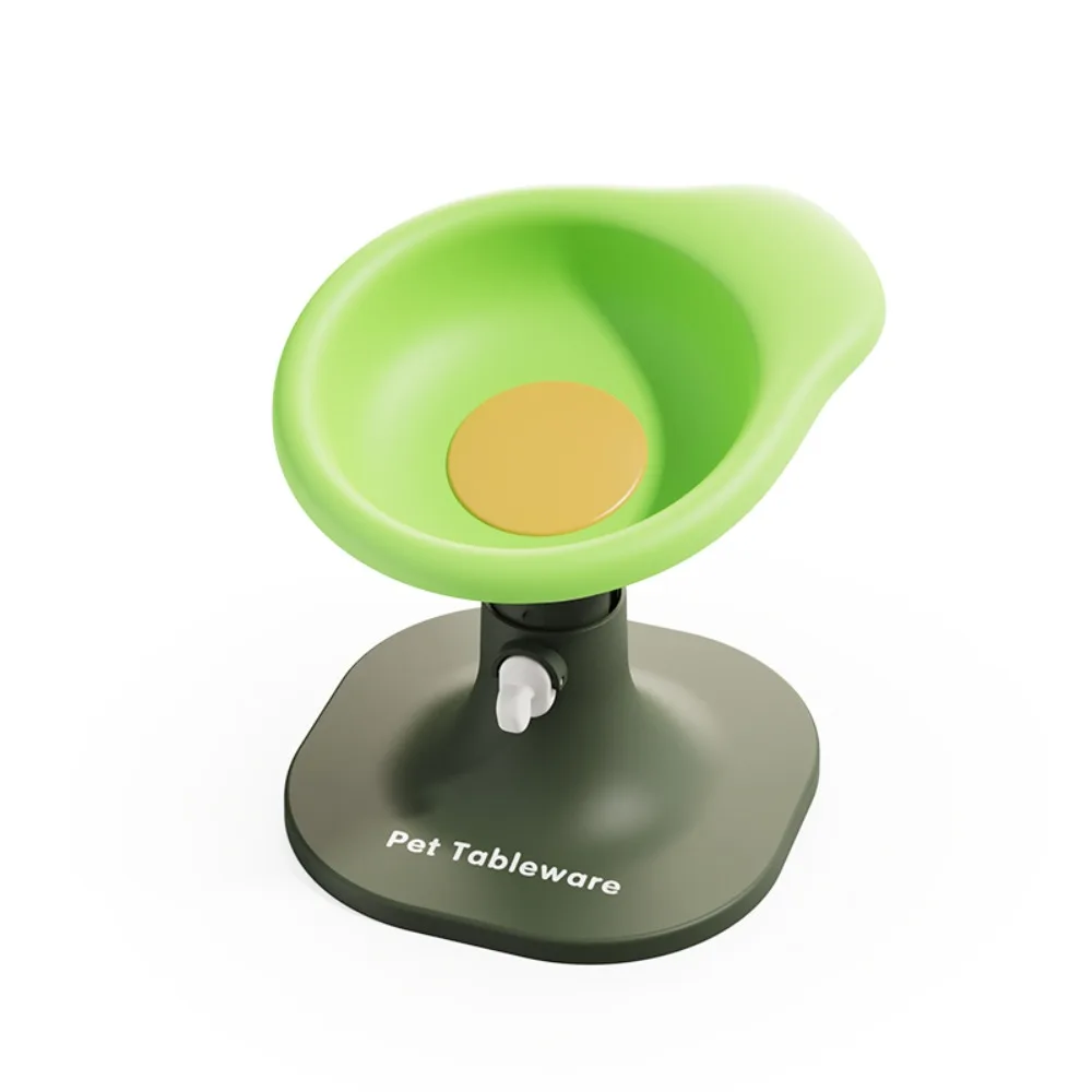 Pet High Footed Bowl Adjustable Height Angle Cat Food Water Bowl Cartoon Anti-flip Elevated Pet Feeder Bowl Pet Supplies