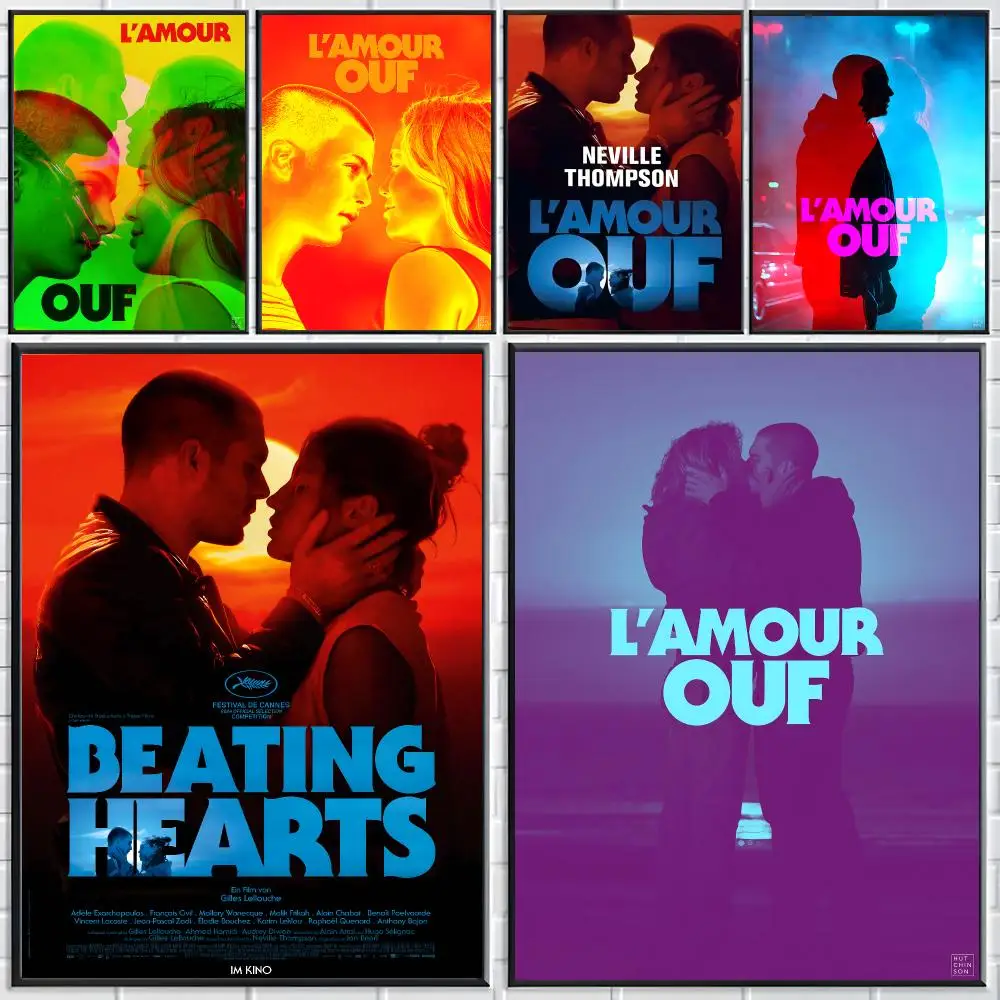 Movie LAmour Ouf Beating Hearts Poster Modern Elegant Wall Stickers, Home Decor Poster, Wall Art for Living Room & Dorm