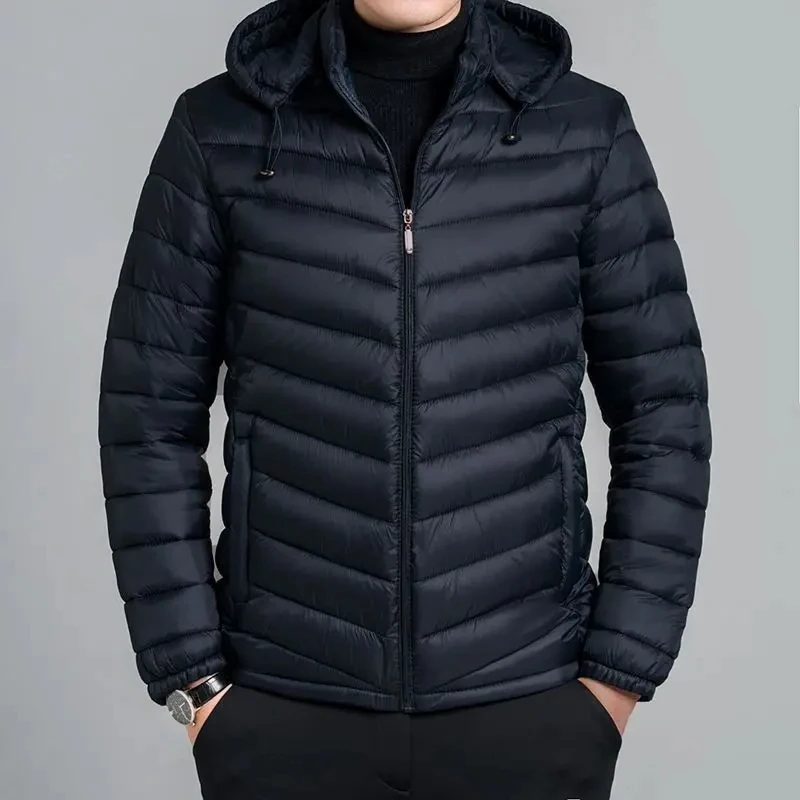 Man Padded Coat Hooded Down Jackets For Men Lightweight Puffer Padding Winter Parkas Young On Sale New In & Modern Outer Casual