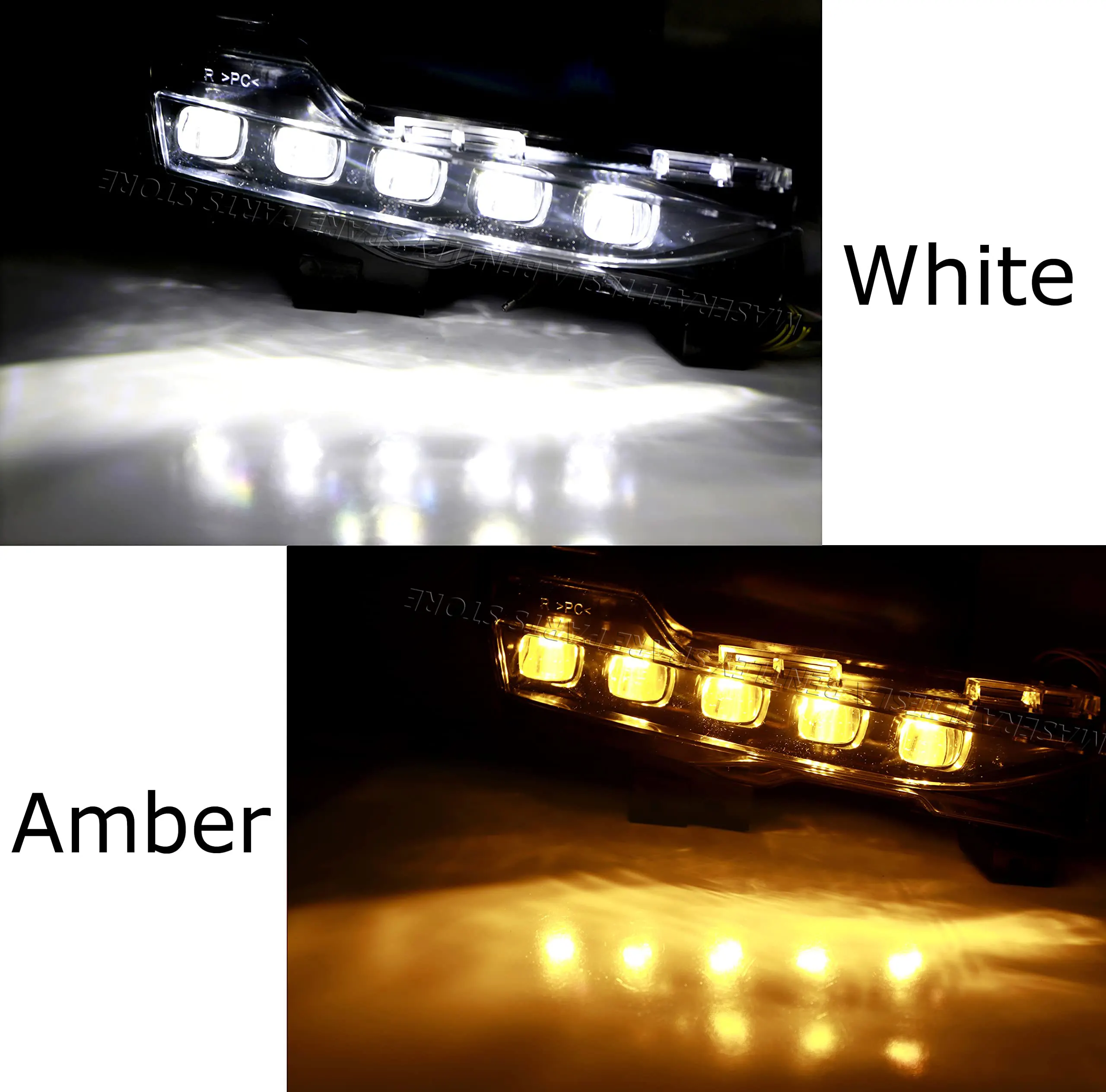 For Tesla Model 3 Y 5-Projector Style DRL LED Front Fog  Light White LED DRL & Amber LED Sequential Turn Signal Feature