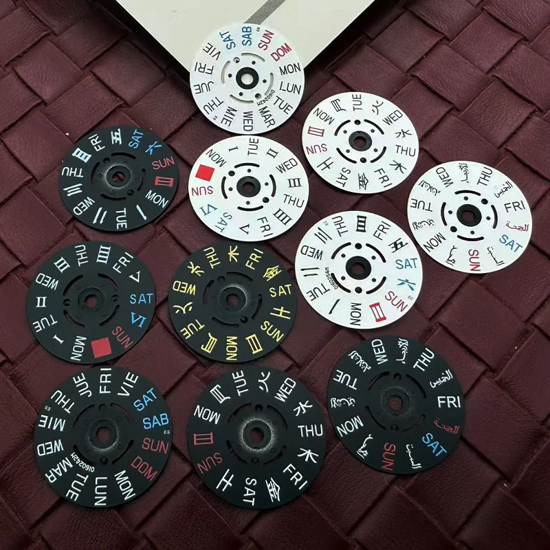

NH35 NH36 Movement Week Dial Fit NH35 NH36 Automatic Mechanical Movement NH36 Week Wheel Dial Parts Watch Movement Accessories