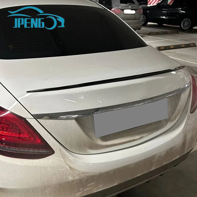 Suitable For Mercedes-Benz C-Class C63 C43 C180 C200 C250 C300 C400 C450 AMG Black Boot Trunk Wing Spoiler W205 Sedan 2015+