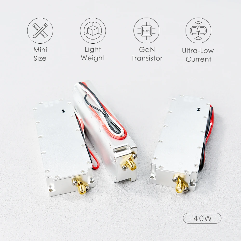 1.5ghz 1.6ghz 40w rf amplificadores de alta potência extensor de sinal sem fio fonte de sinal de varredura para drone gps