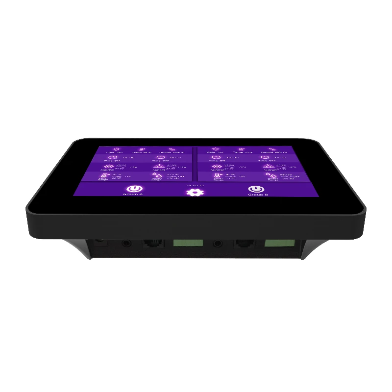 US stock touch screen automatic dimmer main controller 0-10V dimming dual-zone control