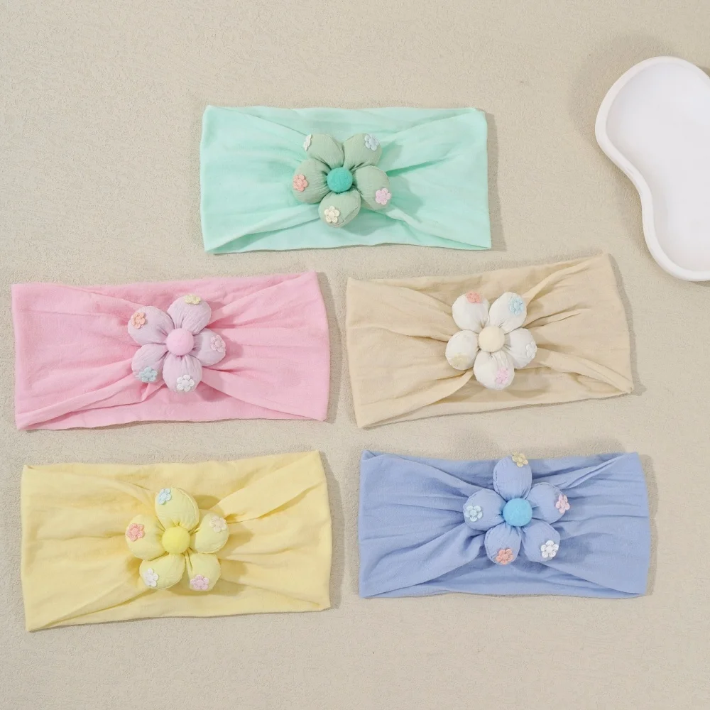 

Cute Flower Baby Girls Headbands Soft Elastic Children's Hair Bands Kids Headwear Princess Hair Accessories For Newborn Baby