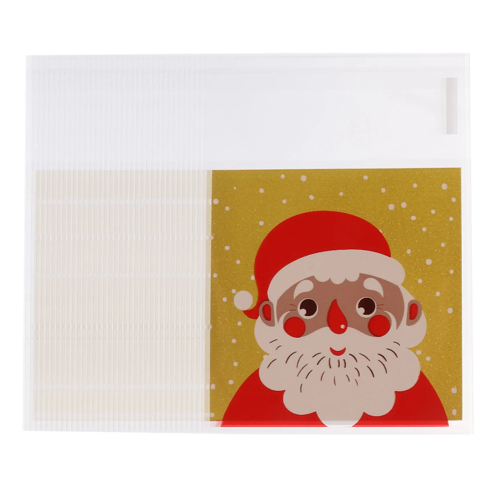 

200 Pcs Christmas Gift Bags Candy Bags Biscuit Storage Pouches Food Grade Wrapping Treats Eco Friendly Holiday Packaging