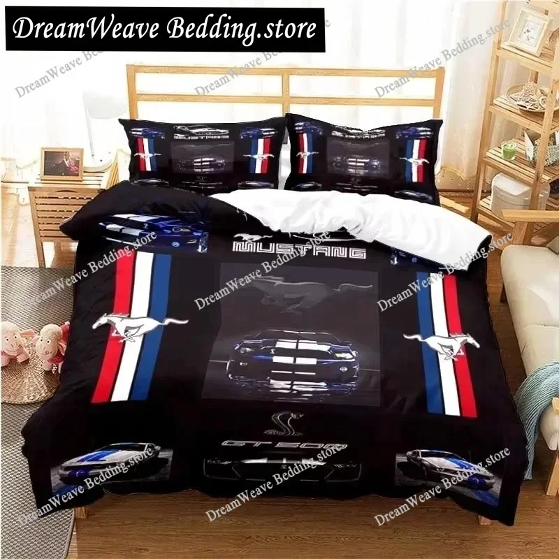 Mustang Car Bedding Set Duvet Cover 3d Bedding Fashion Design Decoration King Duvet Cover Set Double Bed Set Bedding Sets 3