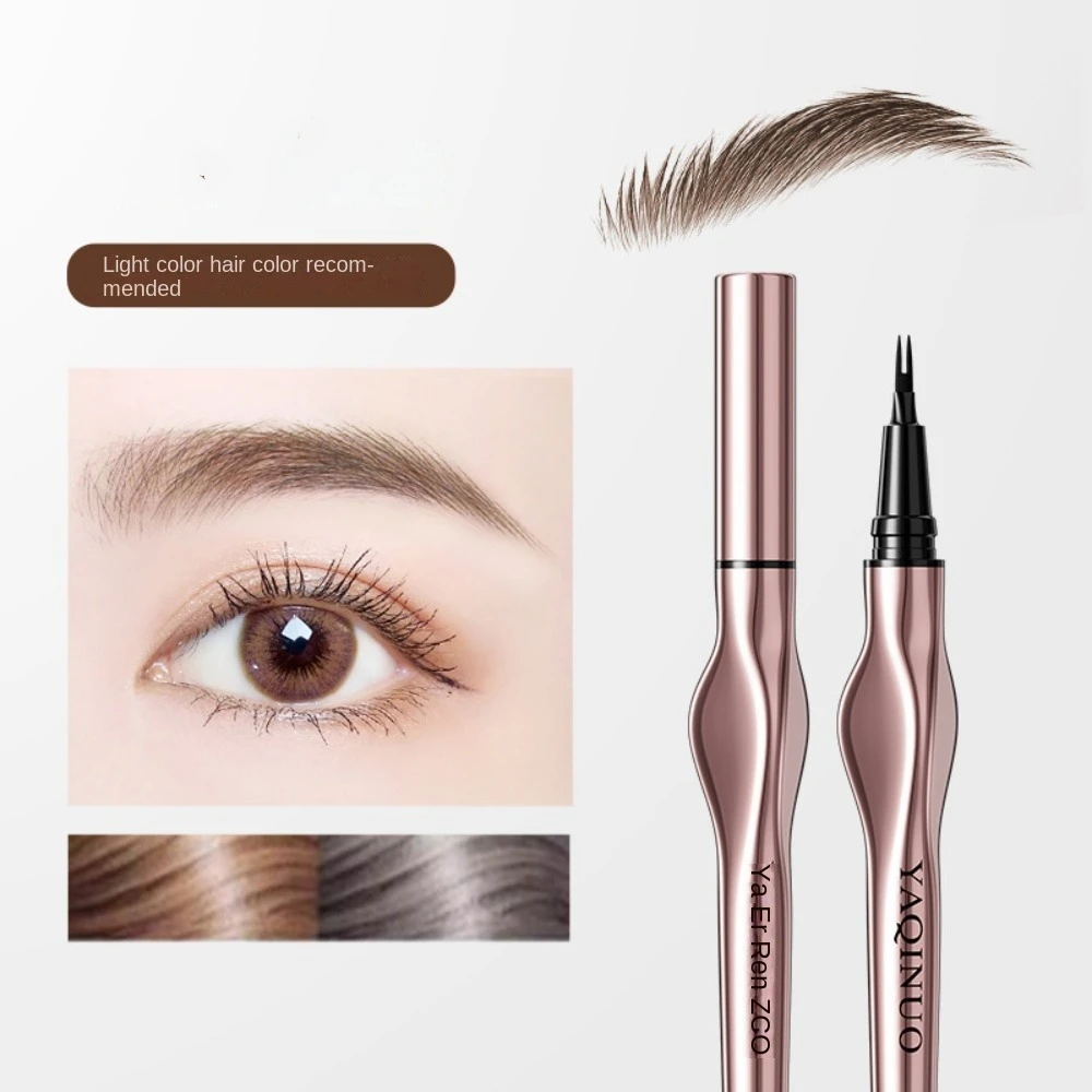 New Waterproof Wild Eyebrow Pencil 2 Points Ultra-Fine Tip Korean Brow Pen Easy Grip Long Lasting Silkworm Hair Strokes