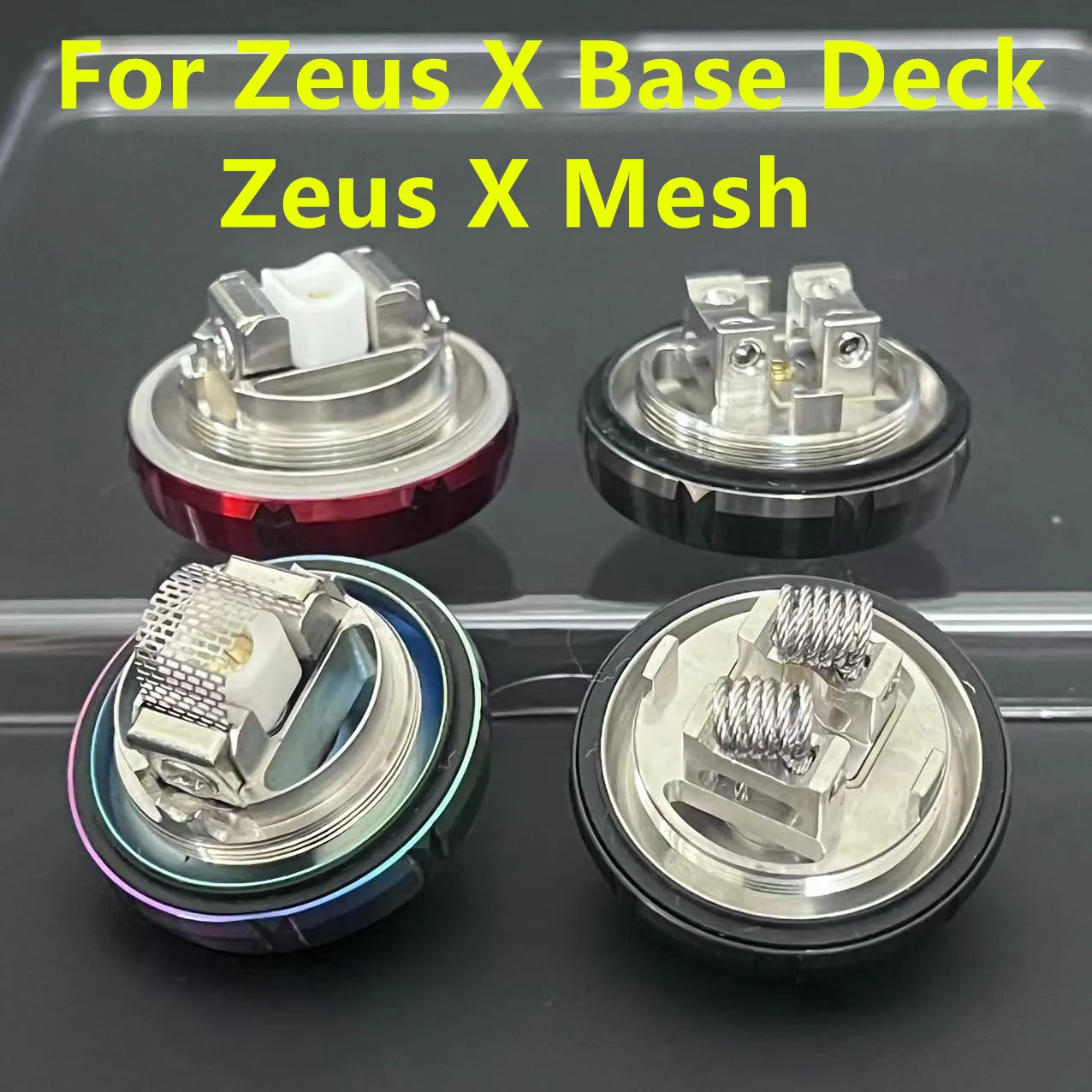 Cultural Supplie ZEUS X MESH Stainless Steel Replacement Spiral / Mesh Deck Decoration For ZEUS X Bottom Base 9 Types Watercolor