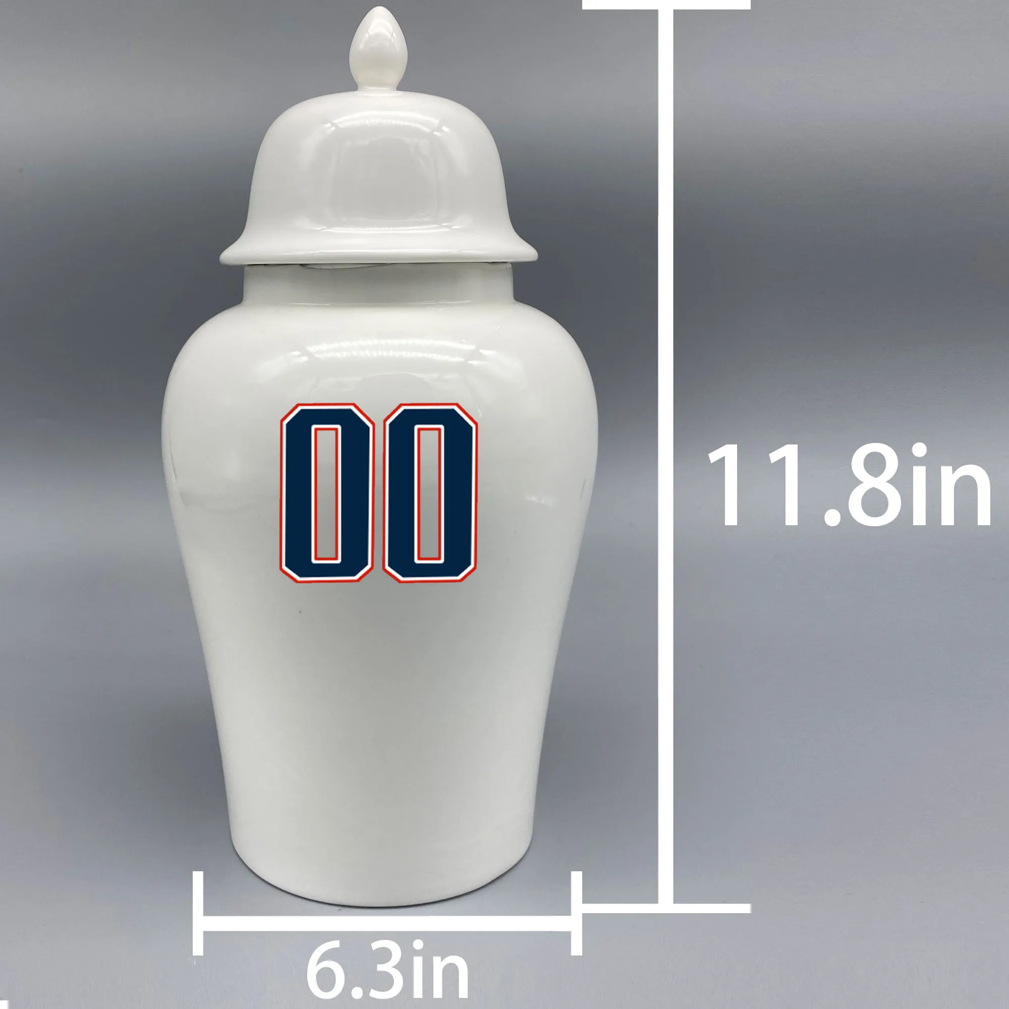 Large Urn for New England Patriots-themed Logo Urn.Please send me the customize information-name/date and number on the urn