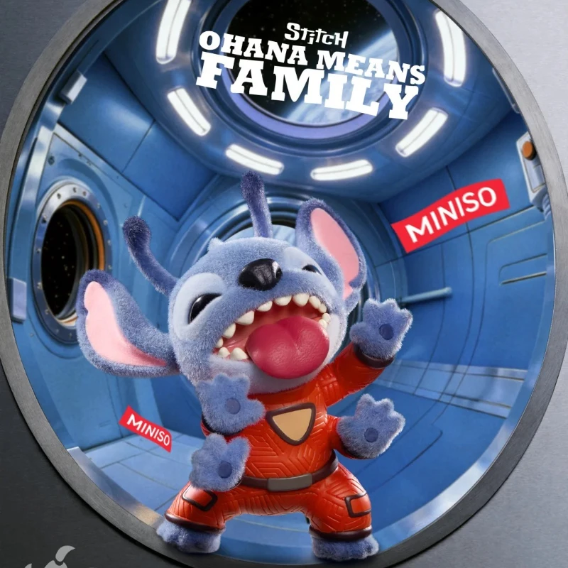 Scatola cieca originale Miniso Stitch Stitch Ohana significa serie famiglia Scatola misteriosa Kawaii Action Figure Ornamento Regalo di compleanno per bambini