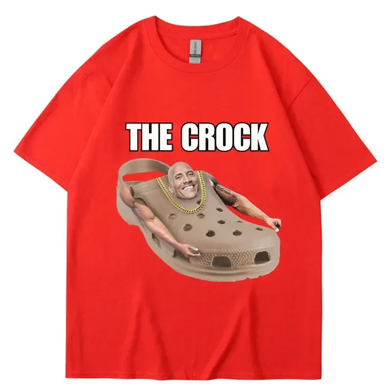 The Crock Dwayne Johnson Funny Meme T Shirt Men Women Joke Humor Summer T-shirt Oversized Casual Clothes Male Streetwear