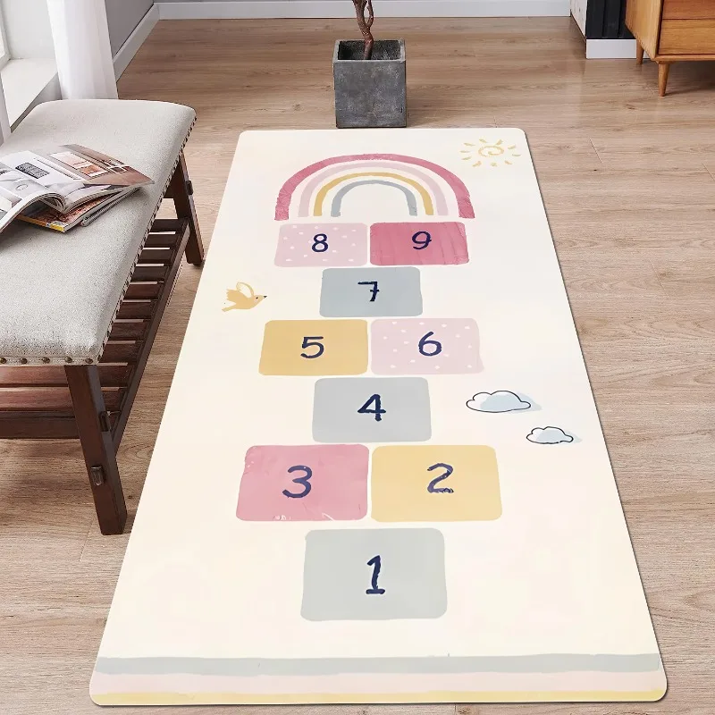 Digital Cartoon Animal Carpet Giraffe Elephant Lion Carpet Living Room Bedroom Floor Decoration Children's Crawling Floor Mat