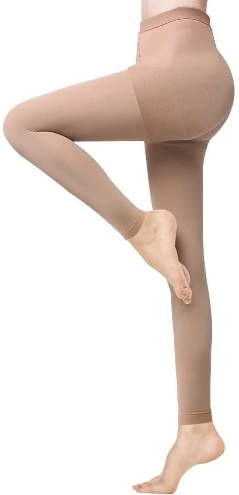 Women 20-30mmHg Class 2 Opaque Medical Compression Pantyhose Graduated Support Tights for Varicose Veins & Edema Relief