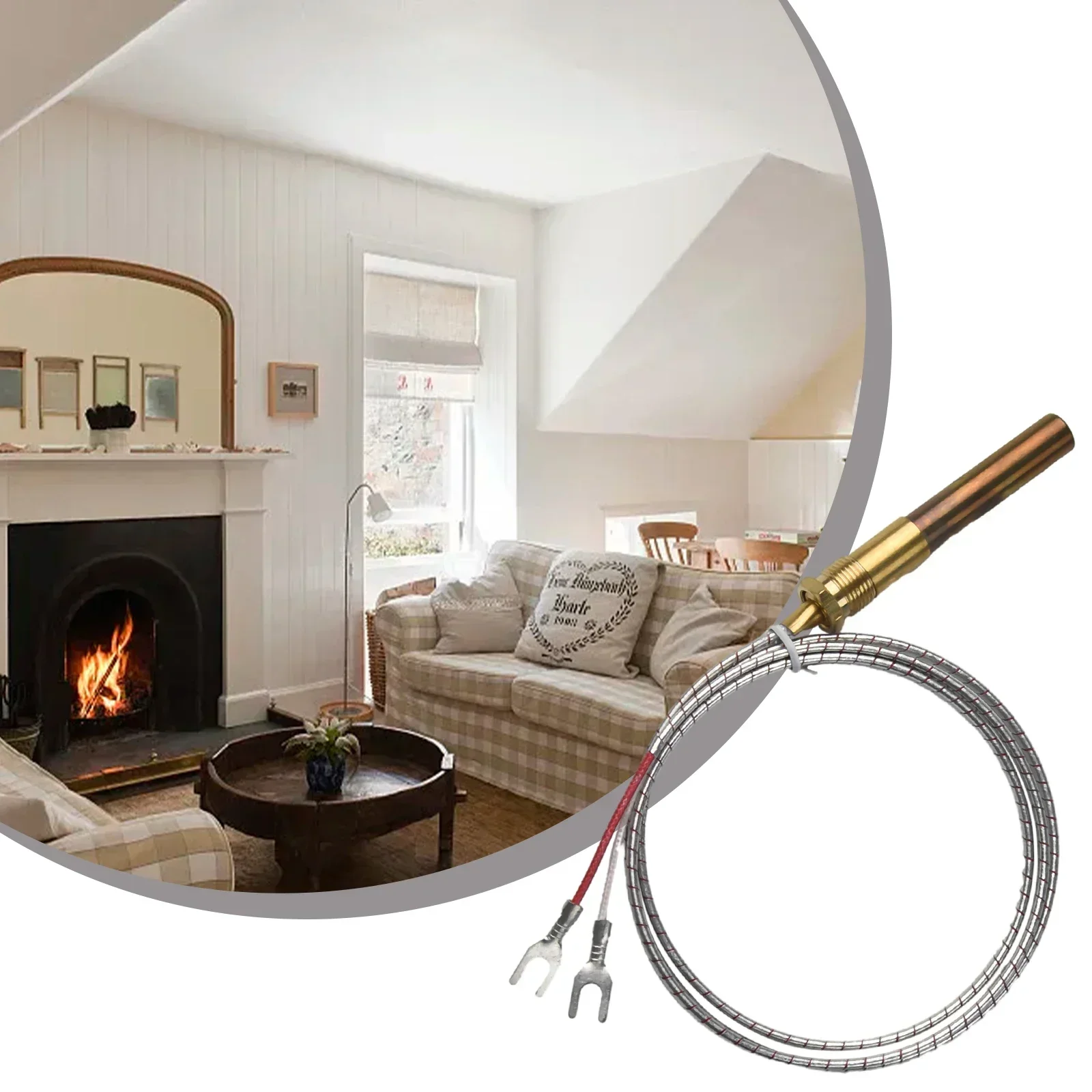 1pc 24in Gas Fireplace Heater Thermopile Generator Suitable For Propane Appliances High Sensitivity 750mv Thermocouple