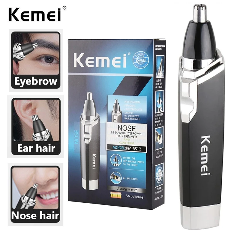 Kemei KM-6512 Fashion Electric Shaving naso Hair Trimmer Safe Face Care rasatura Trimmer per naso Trimer