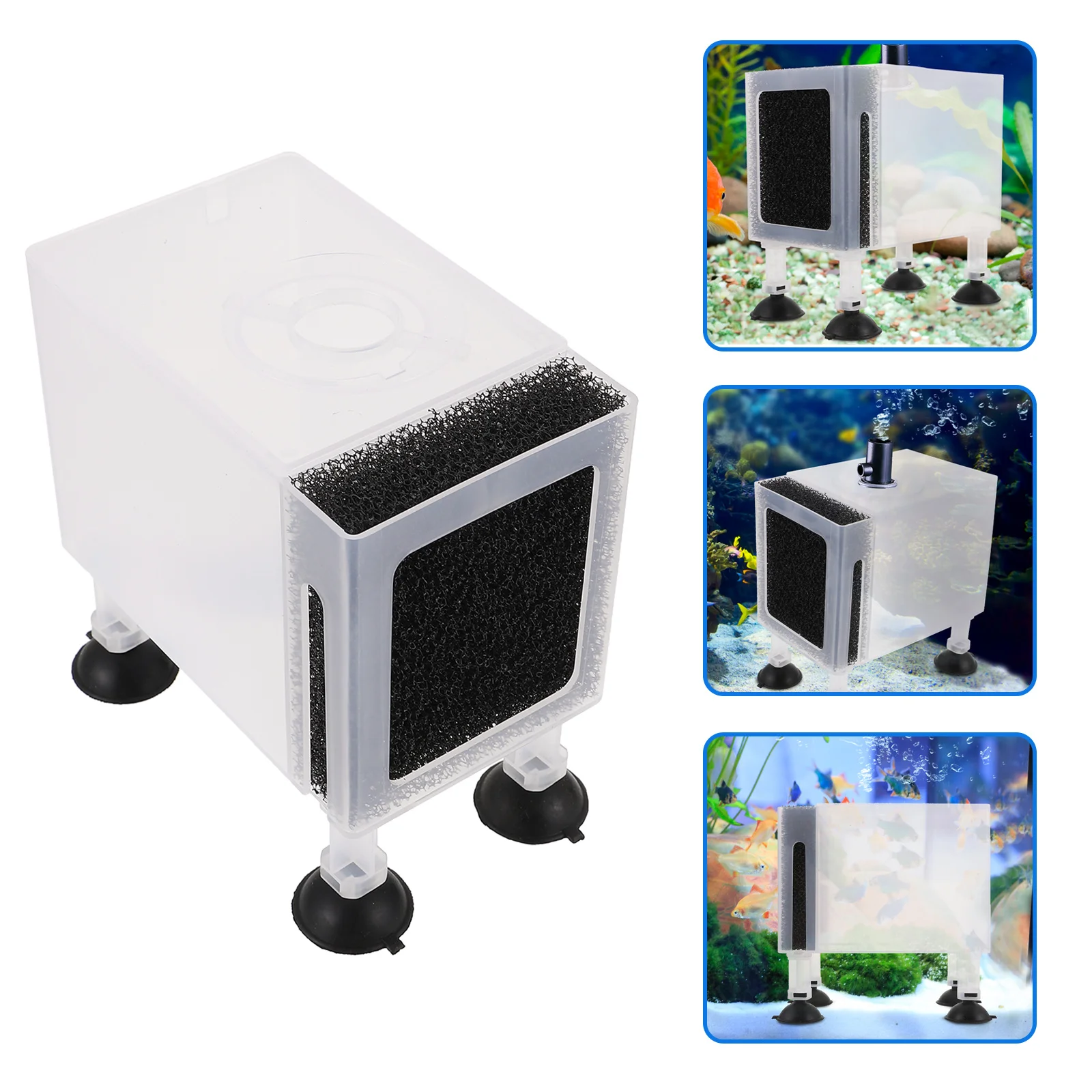

1 set Filter Box Sturdy Plastic Compact Lightweight For Fountain Bird Bath Water Pump Accessory