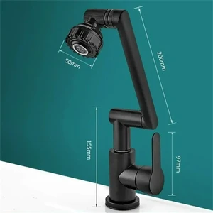 Universal rotary robotic arm tap, fit for hot and cold use, domestic, kitchen, bathroom, washbasins, tap accessories 8 Main Sales Laundry Tap - №7