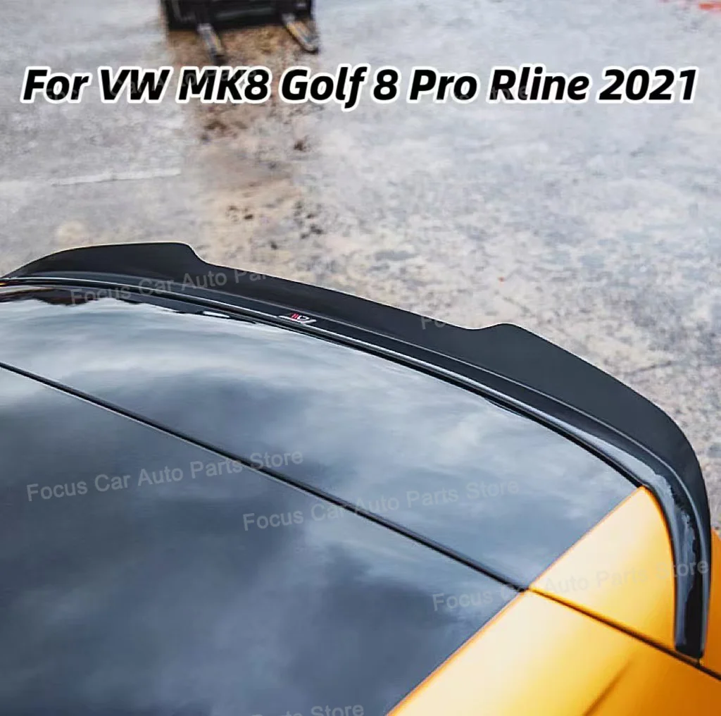 Black / Carbon Look Car Rear Roof Spoiler For Volkswagen MK8 Golf 8 Pro Rline 2021 Rear Trunk Spoiler Wing Lip Car Styling