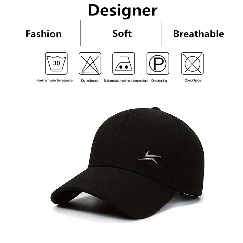 Unisex Two Hook Embroidery Baseball Caps Spring and Autumn Outdoor Adjustable Casual Hats Sunscreen Hat