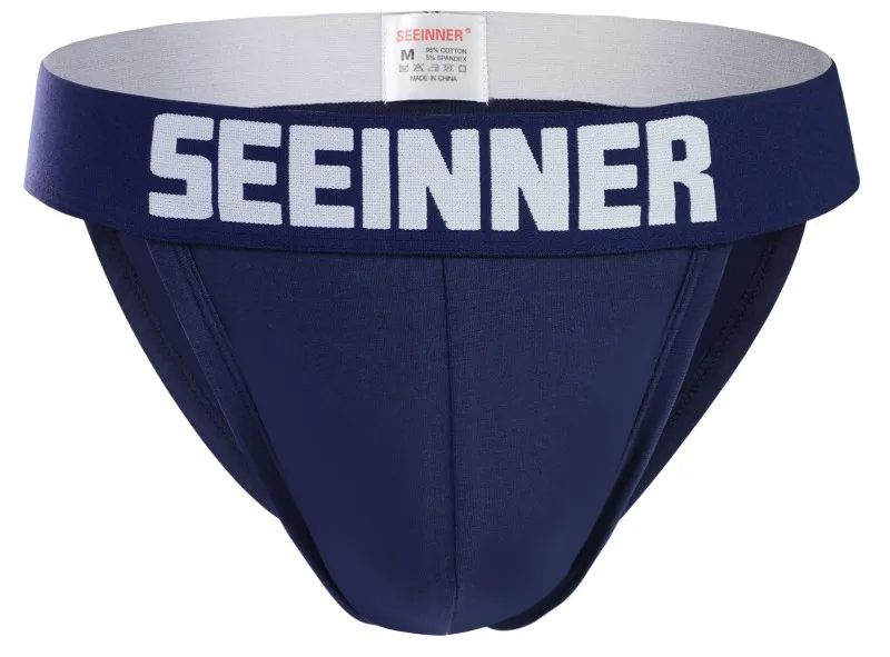 

Men's Sexy Briefs Underwear Cotton Breath Comfort Sweat Absorp Youth Low Waist U Convex Pouch Sports Panties Gay High Fork Tanga