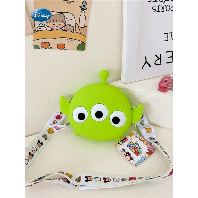 Disney Bag Mike Wazowski Cute Silica Gel and Compact Crossbody Lightweight and Cartoon Girl Pericardial Children Change Storage